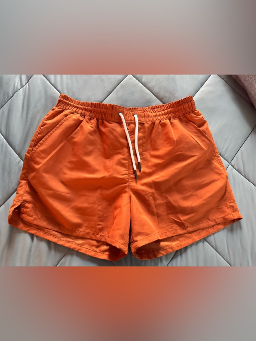 Fashion Nova Orange Men's Drawstring Shorts